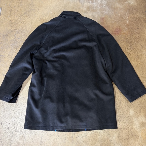 Loro Piana 100% Wool Storm System Classic Black Trench Pea Coat Insulated 42 - Picture 2 of 14